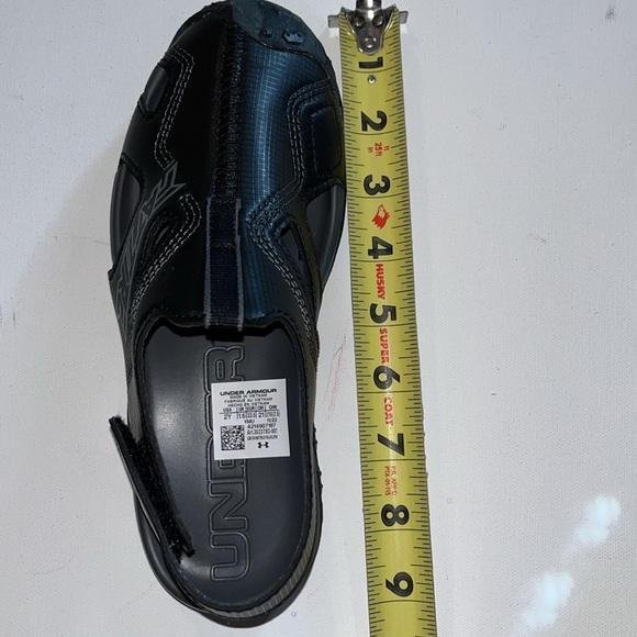 Under Armour UA Fat Tire Defender boys kids shoes 2Y black sandal NWT - Picture 8 of 8